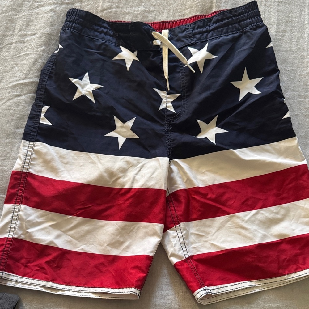Old Navy Red, White, and Blue Boy’s Swim Shorts